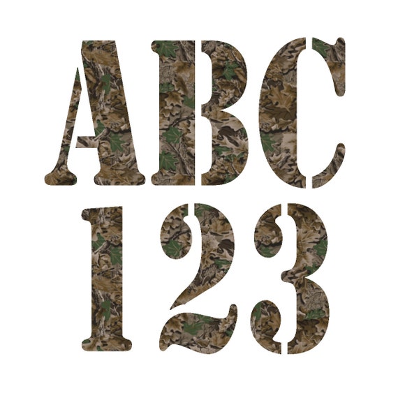 Camouflage Alphabet Camouflage Letters Hunting Alphabet
