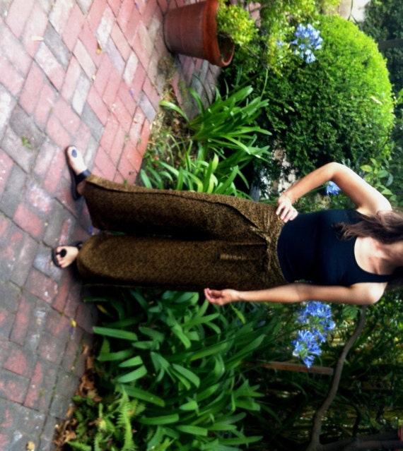 Wrap Pants made from Upcycled Indian Saris // Black and Dark