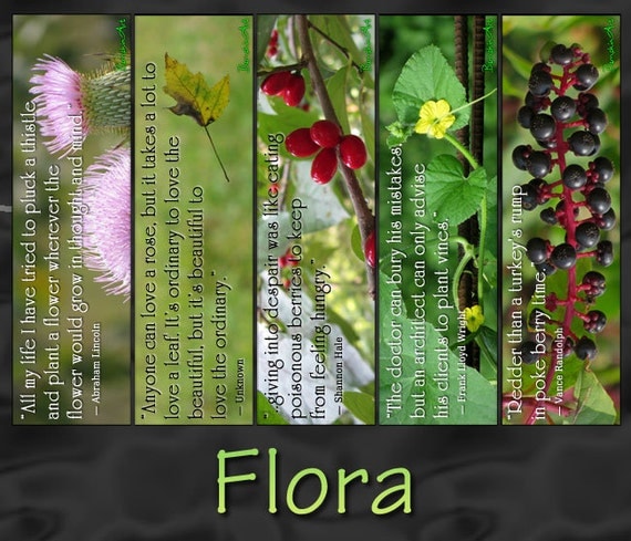 items similar to printable bookmarks flora full sheet of 5