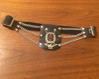 Handworked Black Leather Belt