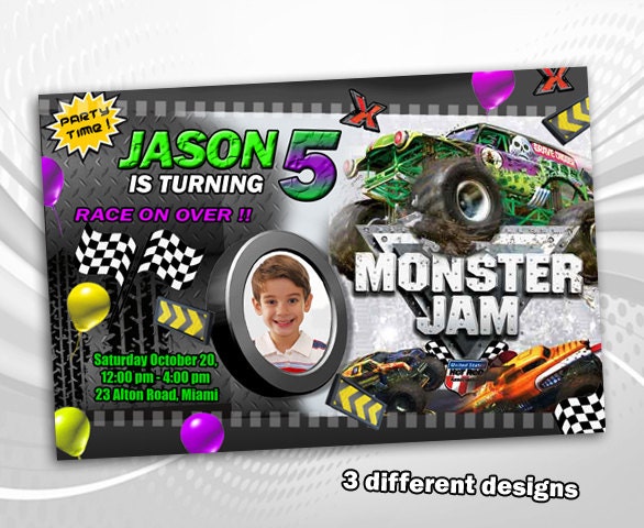 Monster Jam Invitations 7