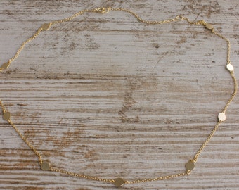 Delicate gold necklace - gold circle necklace - layering necklace - minimal necklace