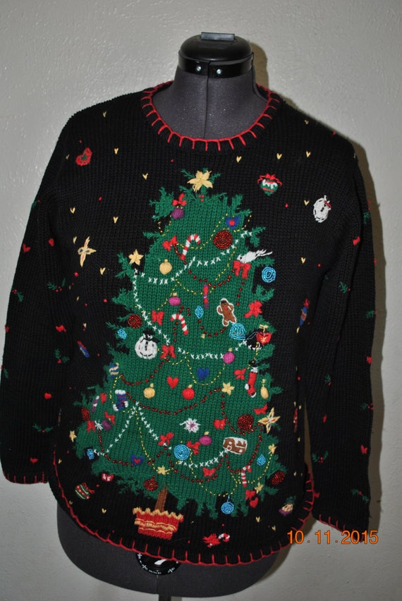christmas tree sweater size medium snowmen candycanes christmas tree sweater size medium snowmen candycanes