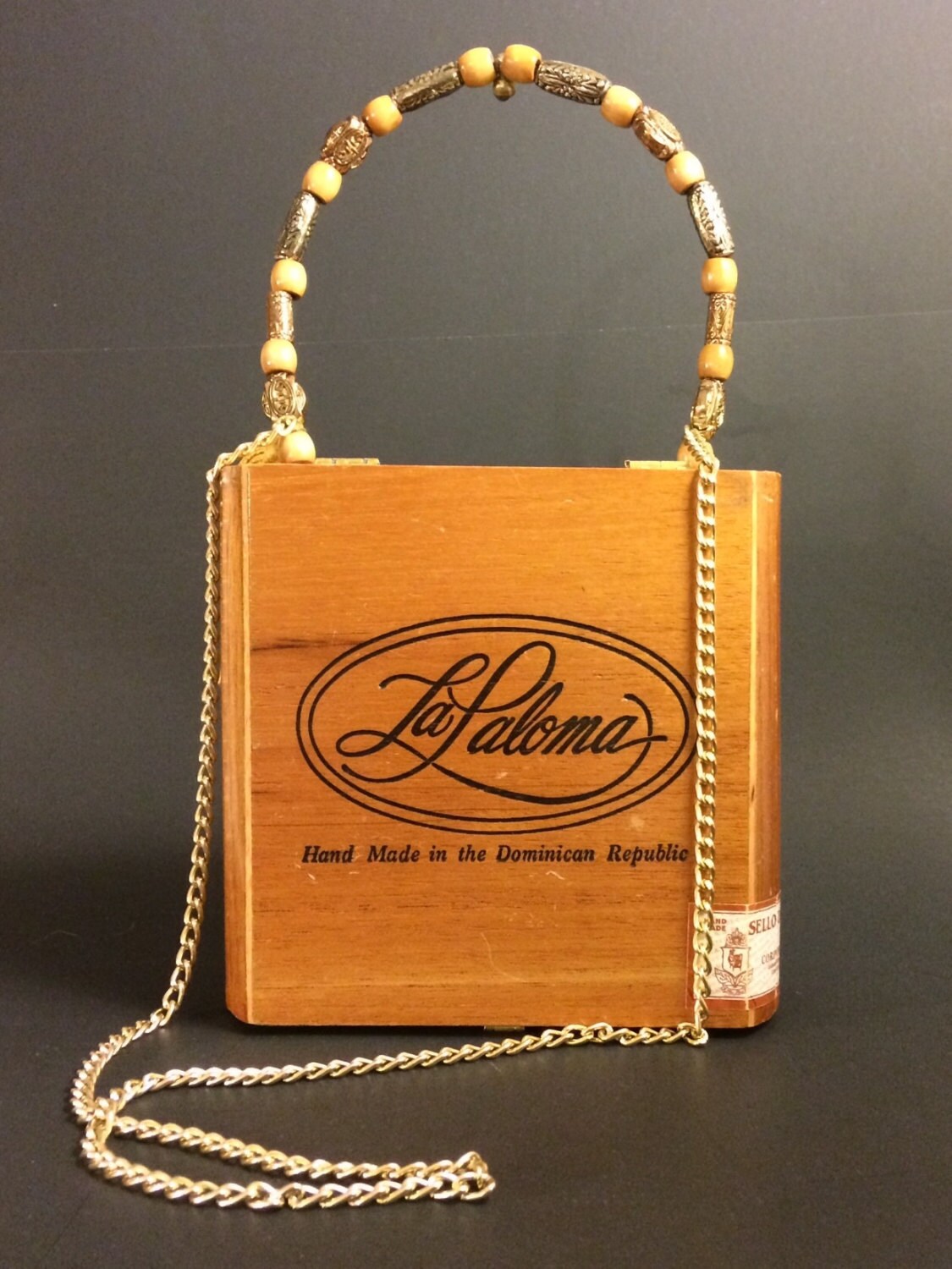 Wooden cigar box purse