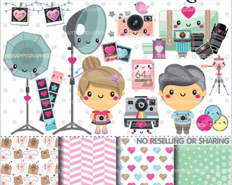 80%OFF - Photography Clipart, Photography Graphics, COMMERCIAL USE, Photography Stuff, Planner Accessories, Photography Supplies
