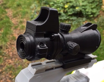 3D Printed Hybrid Scope - ACOG Sight, Reddot Sight, Rifle, Nerf Gun Accessory