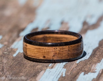 tennessee whiskey barrel and ebony wood ring whiskey barrel ring mens wedding band womens wooden - Wooden Wedding Ring tennessee whiskey barrel and ebony wood ring whiskey barrel ring mens wedding band womens wooden - Wooden Wedding Ring