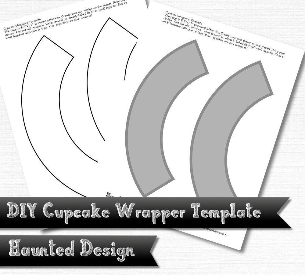 DIY Cupcake Wrapper Template for Parties Weddings Celebrations