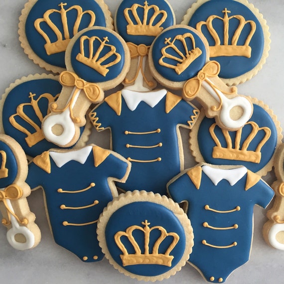 One Dozen Baby Shower Prince Theme Sugar by AujanesSweetsLLC