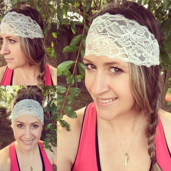 Boho Lace headband lace headband Stretch Headband adult