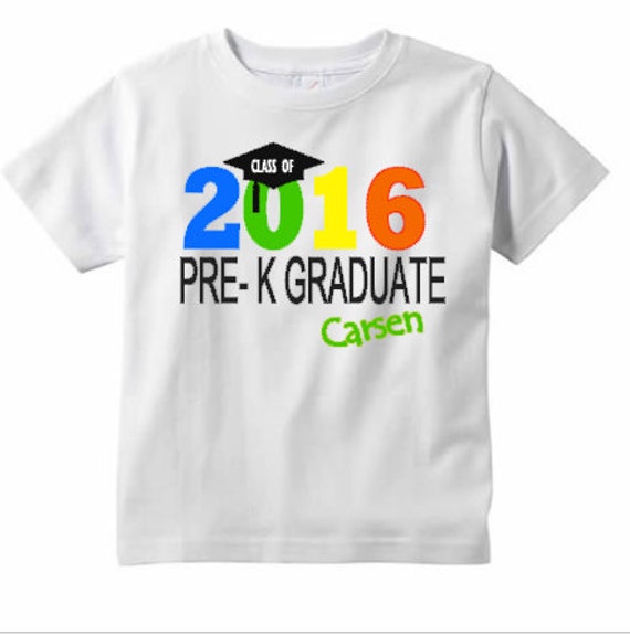 personalized Pre-K/ Kindergarten Graduation shirt by BandKKreation