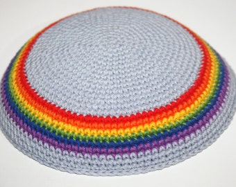 Rainbow kippah | Etsy