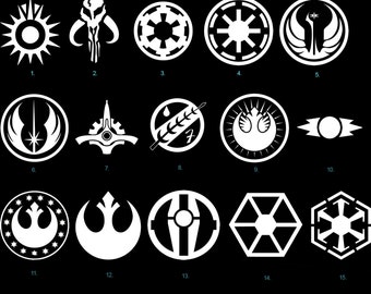 Star Wars Logos And Symbols Vinyl Decals