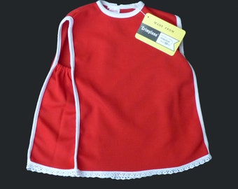60's Red Mod Dress British Made 18-24 Months