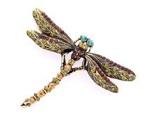 YYBONNIE Crystal Rhinestone Dragonfly Brooch Pin - Gold Plated, For Women, Bridal, Gift - View #11