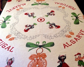 SALE Vintage Portugal tablecloth