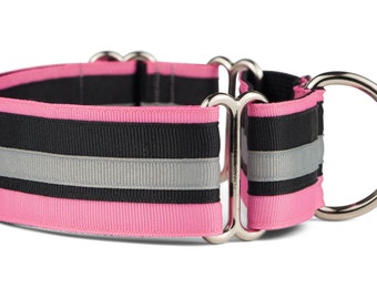 Martingale Dog Collar, Martingale Collar, Pink Dog Collar, Italian Greyhound Collar, 1.5 Inch Dog Collar, Dog Accessories, Glam
