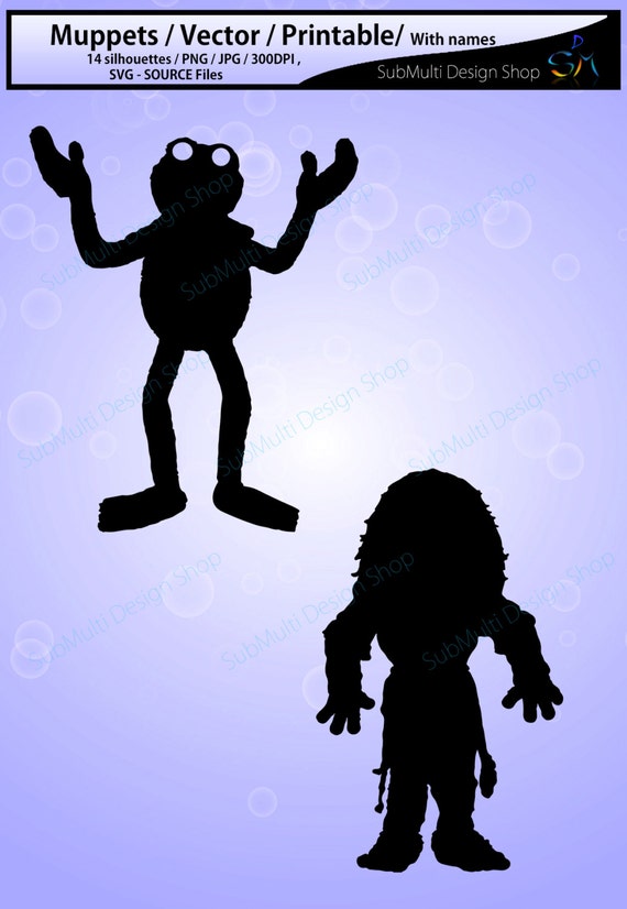 muppets silhouette / Muppets/ muppets clipart / High Quality svg file ...