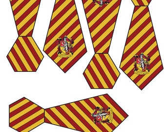 printable hogwarts house ties harry potter house crests