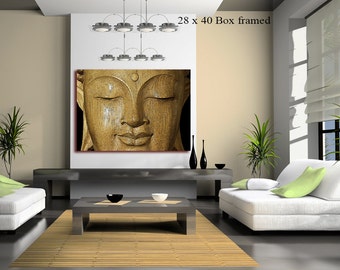 Buddha Canvas wall Art (FRAMED>UK ONLY) Calm Rich Brown Excellent quality Rolled Canvas or Framed