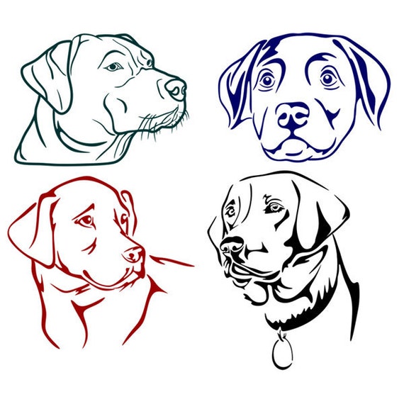 Download Lab Labrador Dog Cuttable Designs Pack SVG DXF EPS use with