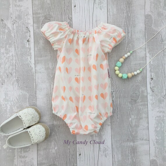 Baby girl romper baby sunsuit baby playsuits baby by MyCandyCloud