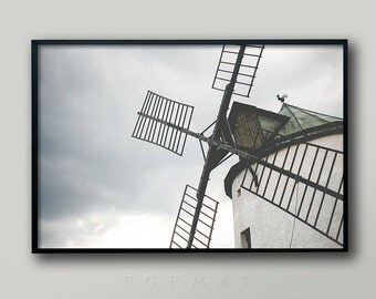 VINTAGE WINDMILL, Netherlands, Holland Windmills, Dutch Windmill, British Windmill, Old Windmill, Living Room Decor, Fine Art, Retro Decor