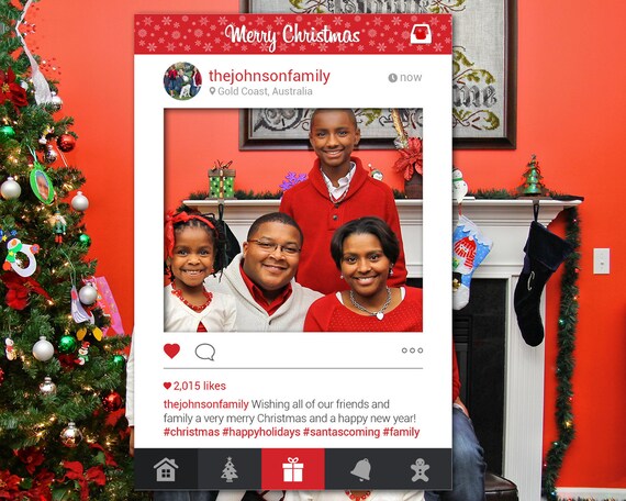 Merry Christmas Instagram Frame Booth Prop by Framesta