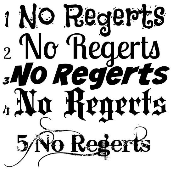 Temporary Tattoo No Regerts Temporary Tattoos No Regrets