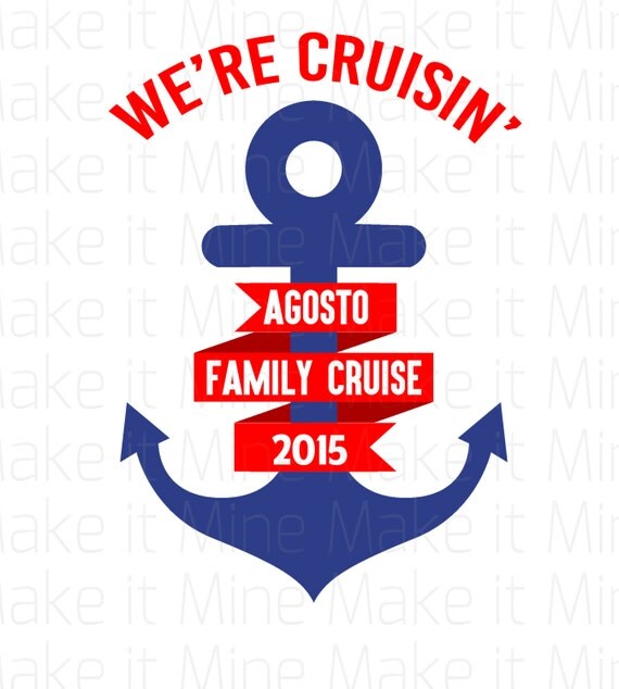 Personalized Family Cruise Iron On Transfer Tshirt For Kids