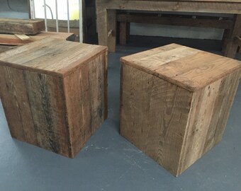 Reclaimed Barnwood Cube