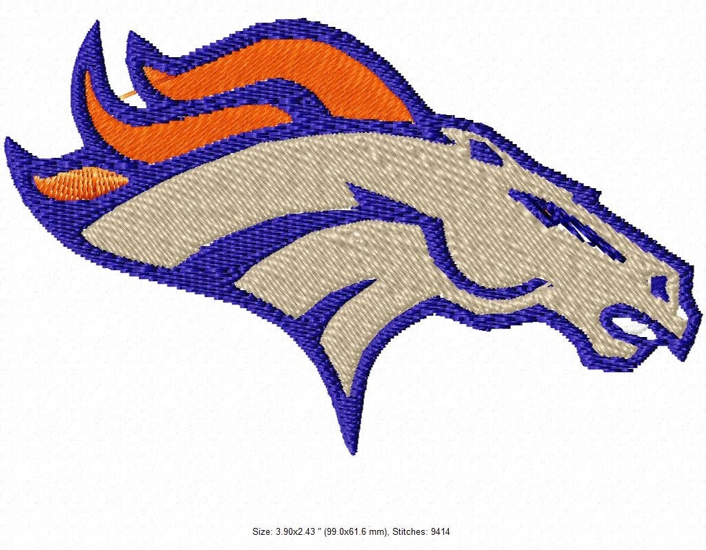 Denver Broncos Embroidery Machine Patterns Designs Digital