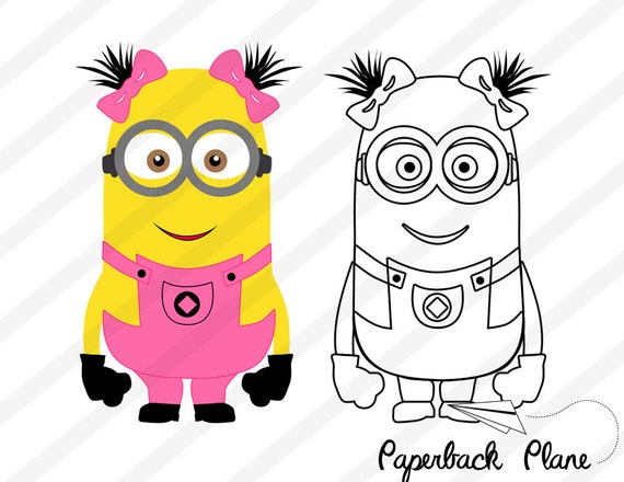 Download minions colored outline SVG PNG Cut Files for use with