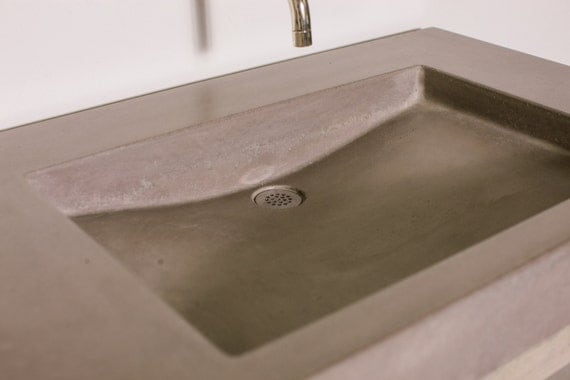Hensley Concrete Vanity Sink Bathroom Ramp Sloped Custom
