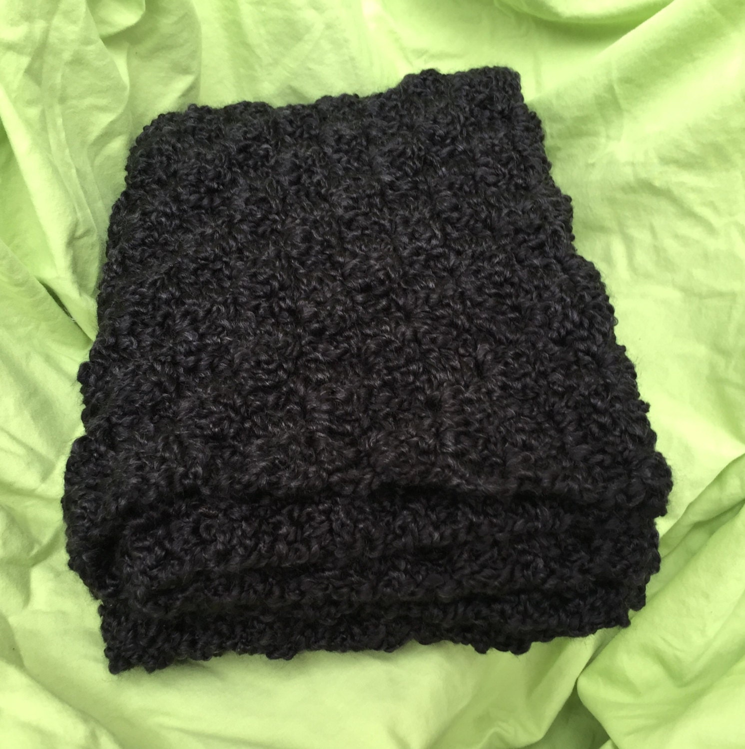 Crochet Baby Blanket/Black Baby Blanket/Black by LittlePeopleRUs