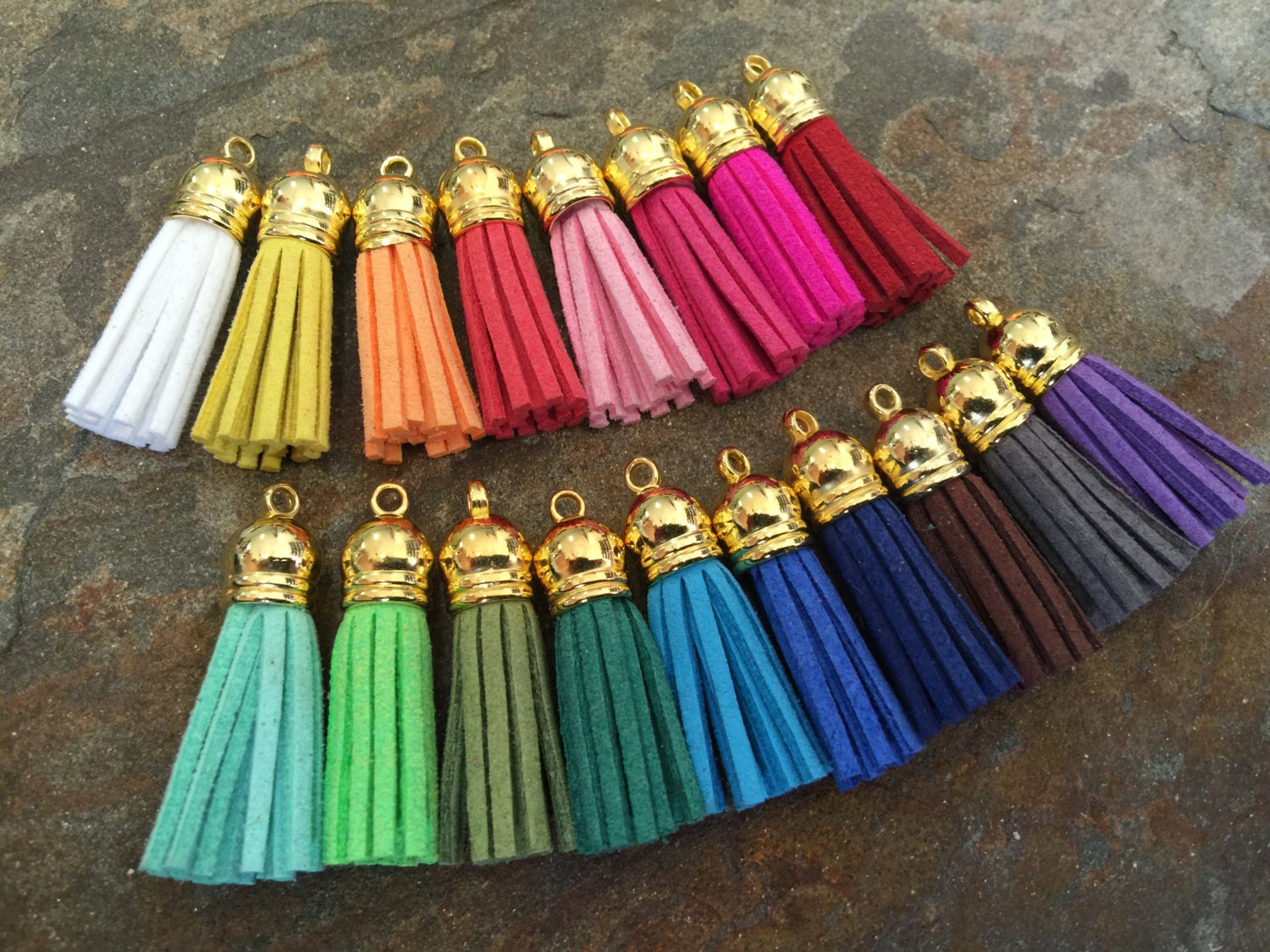 Mini Leather Tassels suede tassels fringe tassels tassel