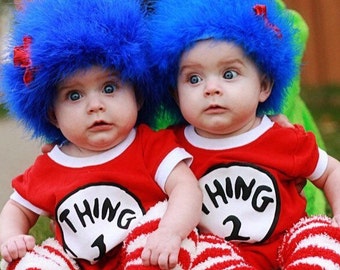 Thing 1 Thing 2 fuzzy costume hat!