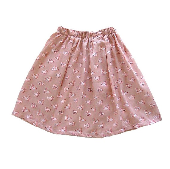 Bunny Skirt Girls Clothing Toddler Girls Skirt Peach Skirt