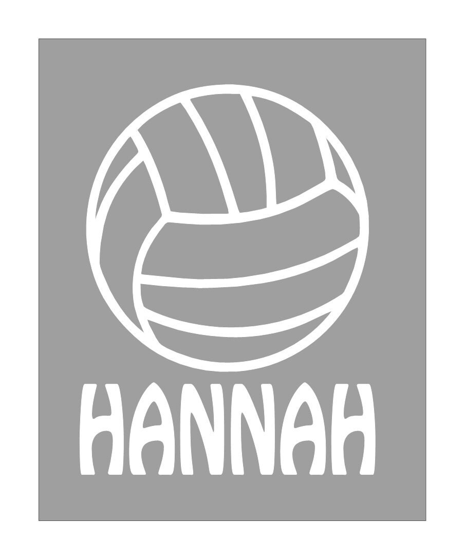 Personalized Vinyl Decal Volleyball Decal Car Decal