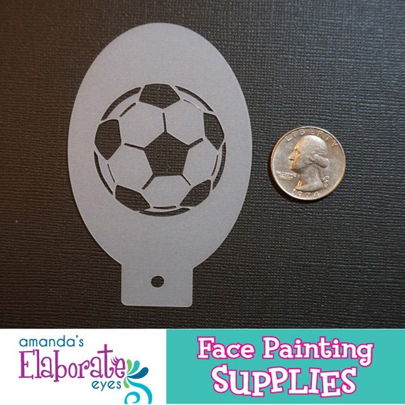 SOCCER BALL Face Painting Stencil Mini