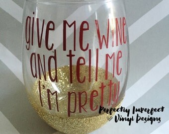Glitter Stemless Wine Glass//Stemless Wine Glass//Personalized Stemless Wine//Personalized Wine Glass//Funny Gift//Gift For Wine Lover