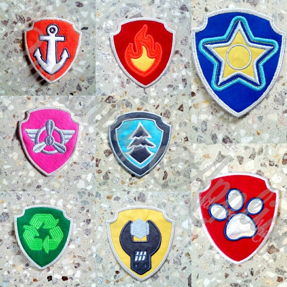 Made to Order Paw Patrol Character badges by GardeningApplique