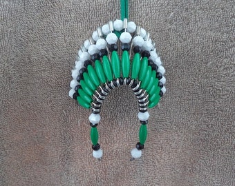 Cherokee war bonnet, Rear view mirror charm, War bonnet , Indian headdress , Car accessories for her , New car gift , Stocking stuffer