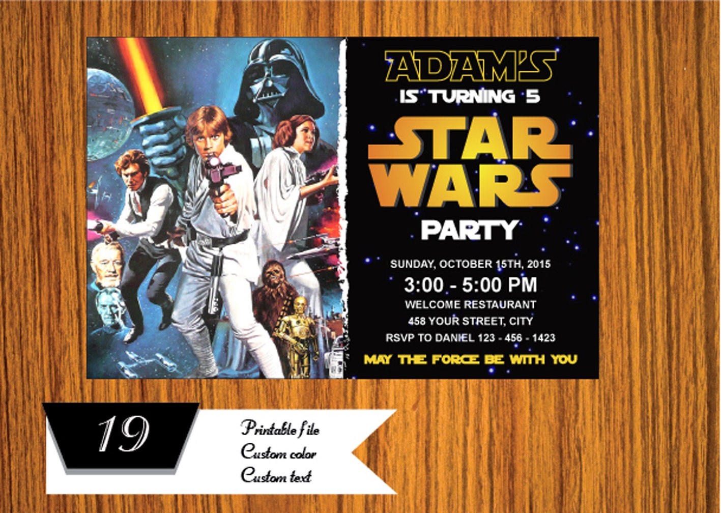 Star Wars Star Wars Invitation Star Wars Birthday