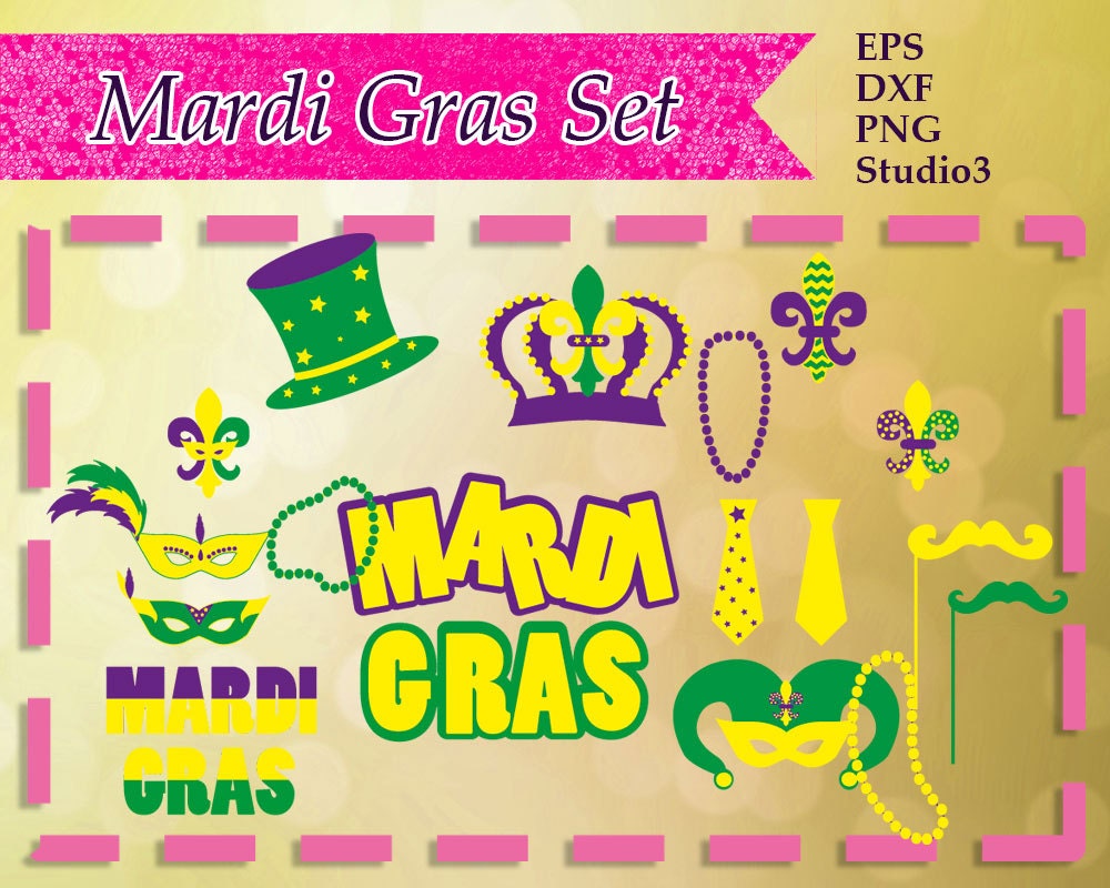 Download Mardi Gras Svg Studio3 png dxf eps Silhouette and Cricut