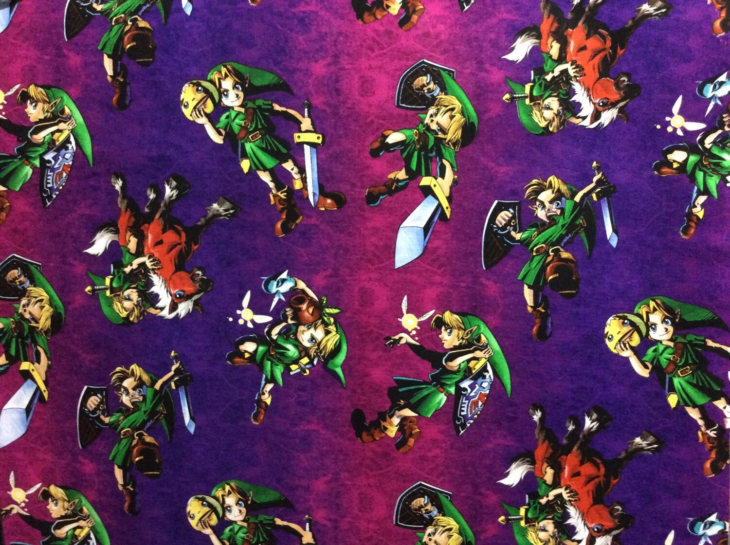 Zelda Nintendo Fabric  Zelda Toss Fabric   By The Yard