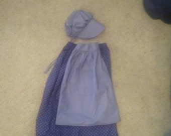 Pioneer Apron, Bonnet, Skirt Order any size and color