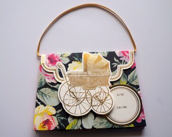 New baby Gift card holder, Handbag Gift Card Holder, Congratulations Giftcard holder, Money holder