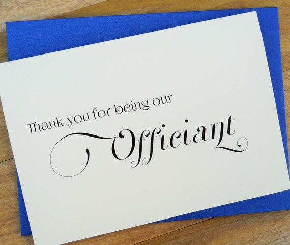 Unique 40 Thank You Card Officiant