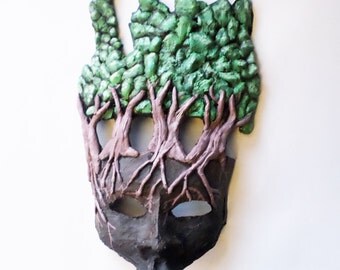 Forest Spirit Mask, unique mask, druid, pagan, cosplay, wiccan, forest, woods, trees, wearable